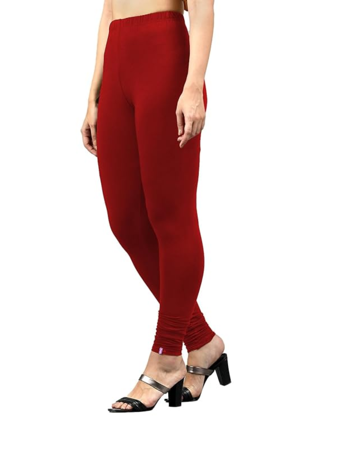 maroon churidar leggings